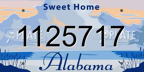 1125717 Alabama License Plate