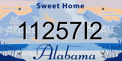 11257I2 Alabama License Plate