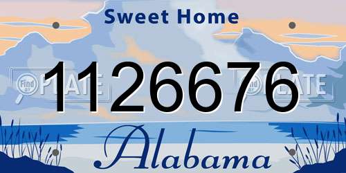1126676 Alabama License Plate