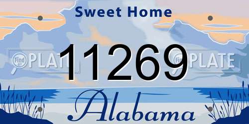 11269 Alabama License Plate