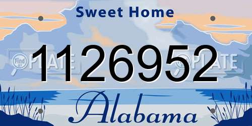 1126952 Alabama License Plate