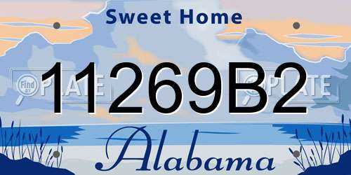 11269B2 Alabama License Plate
