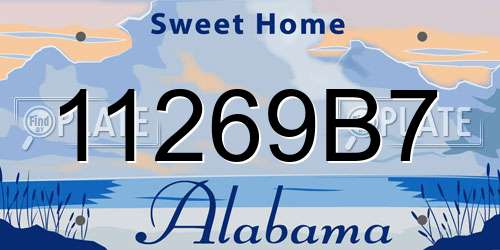 11269B7 Alabama License Plate