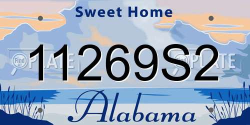11269S2 Alabama License Plate