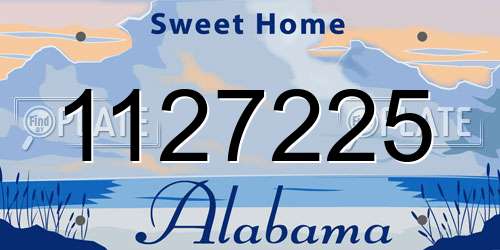 1127225 Alabama License Plate