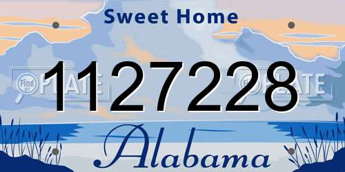 1127228 Alabama License Plate