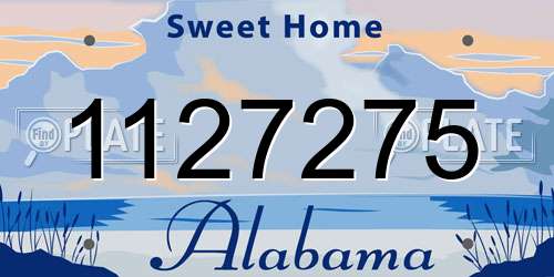 1127275 Alabama License Plate