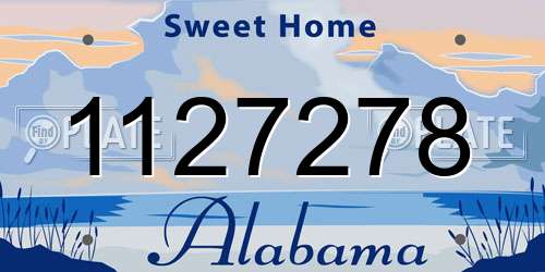 1127278 Alabama License Plate