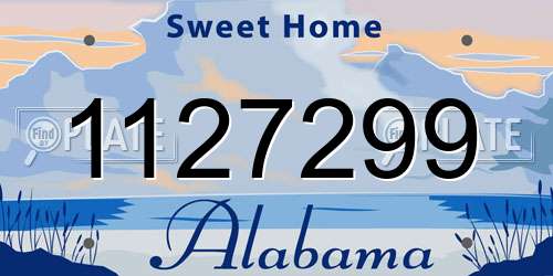 1127299 Alabama License Plate
