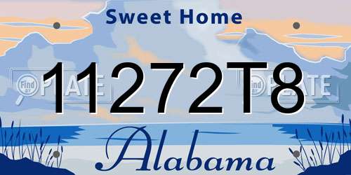 11272T8 Alabama License Plate