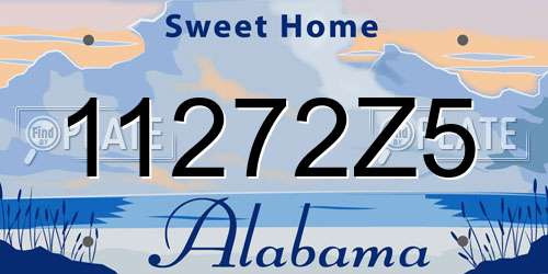 11272Z5 Alabama License Plate