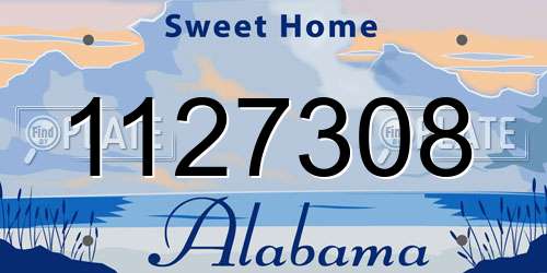 1127308 Alabama License Plate