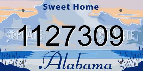 1127309 Alabama License Plate
