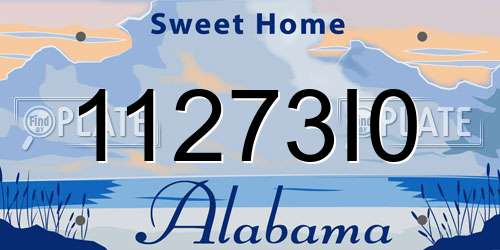 11273I0 Alabama License Plate