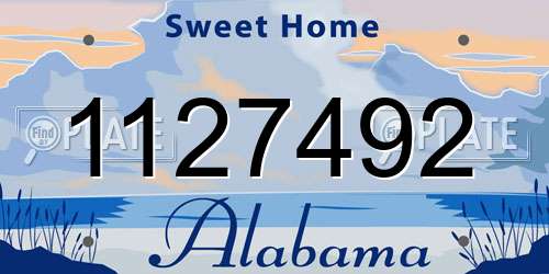 1127492 Alabama License Plate