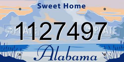 1127497 Alabama License Plate
