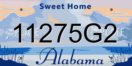 11275G2 Alabama License Plate