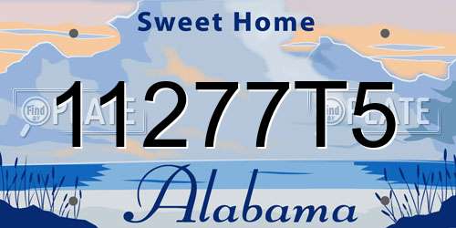 11277T5 Alabama License Plate