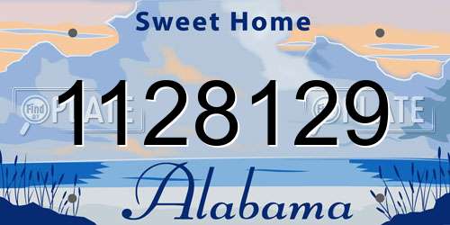 1128129 Alabama License Plate