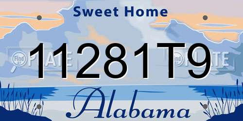 11281T9 Alabama License Plate