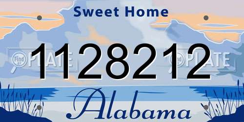 1128212 Alabama License Plate