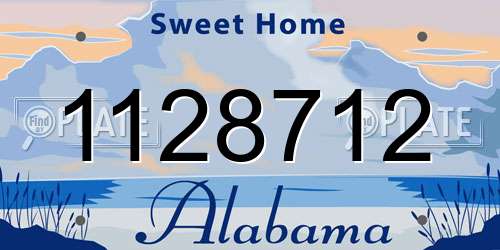 1128712 Alabama License Plate