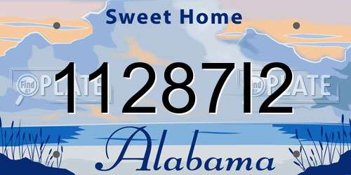 11287I2 Alabama License Plate