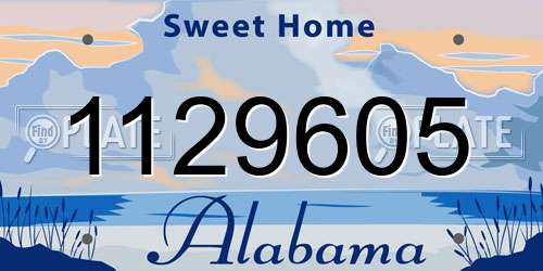 1129605 Alabama License Plate