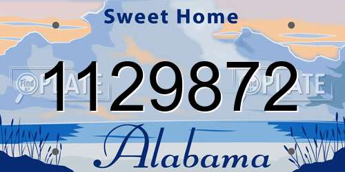 1129872 Alabama License Plate