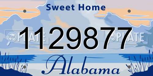 1129877 Alabama License Plate
