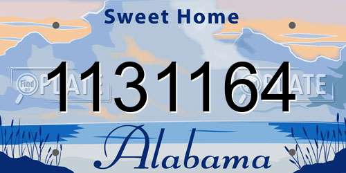 1131164 Alabama License Plate