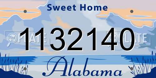 1132140 Alabama License Plate