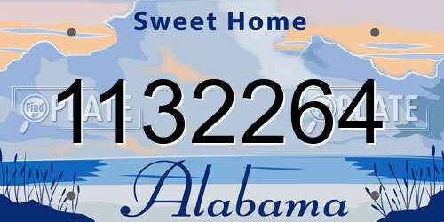 1132264 Alabama License Plate