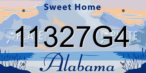 11327G4 Alabama License Plate