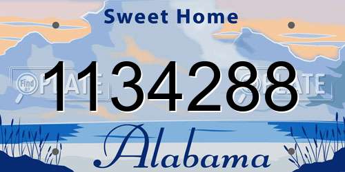 1134288 Alabama License Plate