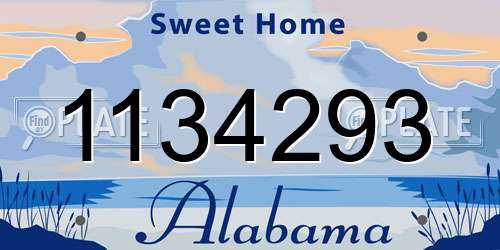1134293 Alabama License Plate
