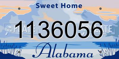 1136056 Alabama License Plate
