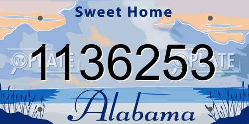 1136253 Alabama License Plate