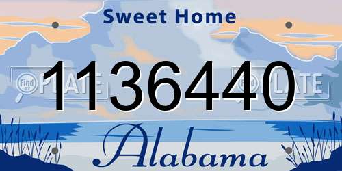 1136440 Alabama License Plate