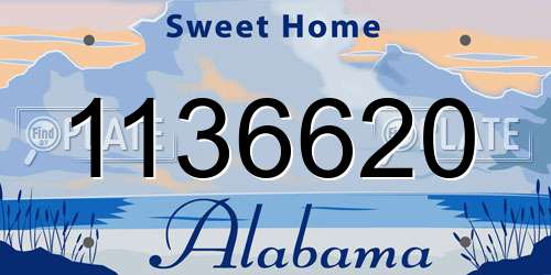 1136620 Alabama License Plate
