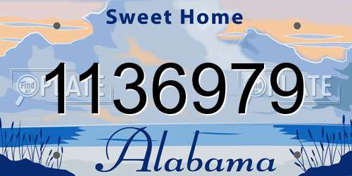 1136979 Alabama License Plate