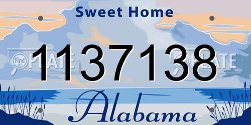 1137138 Alabama License Plate