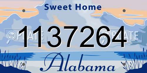 1137264 Alabama License Plate