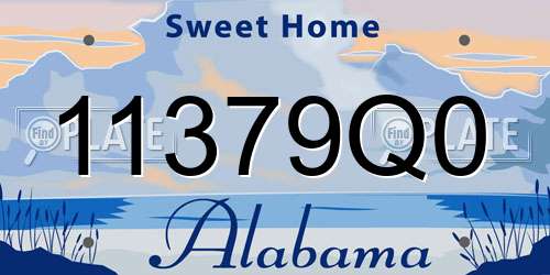 11379Q0 Alabama License Plate