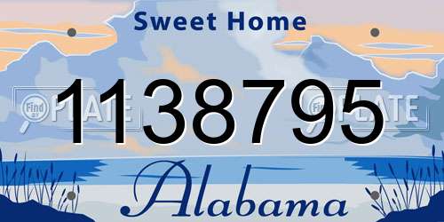 1138795 Alabama License Plate