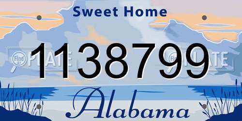 1138799 Alabama License Plate