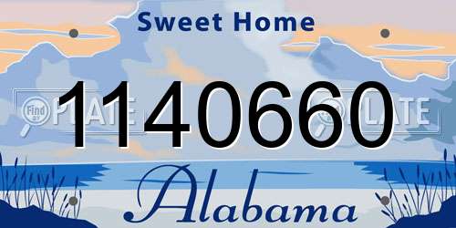 1140660 Alabama License Plate