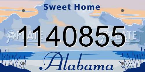 1140855 Alabama License Plate