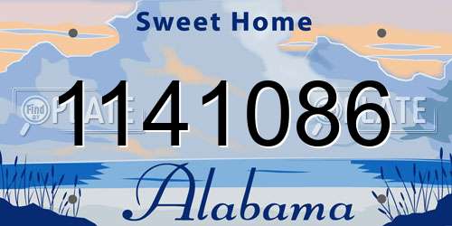 1141086 Alabama License Plate