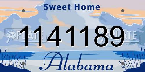 1141189 Alabama License Plate
